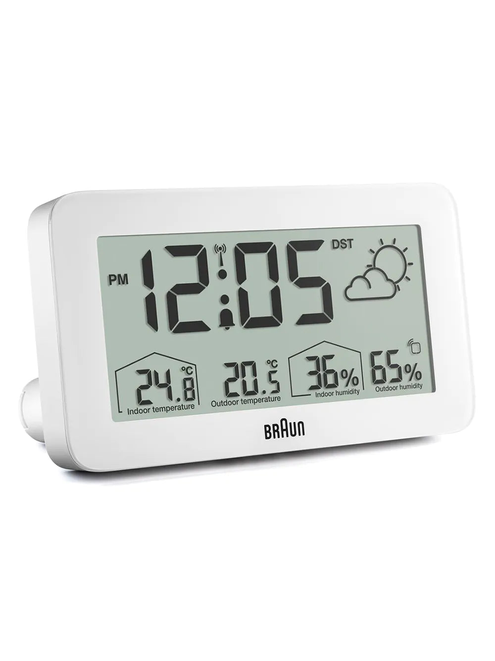 Braun BC13WP-DCF digital radio alarm clock w. weather station
