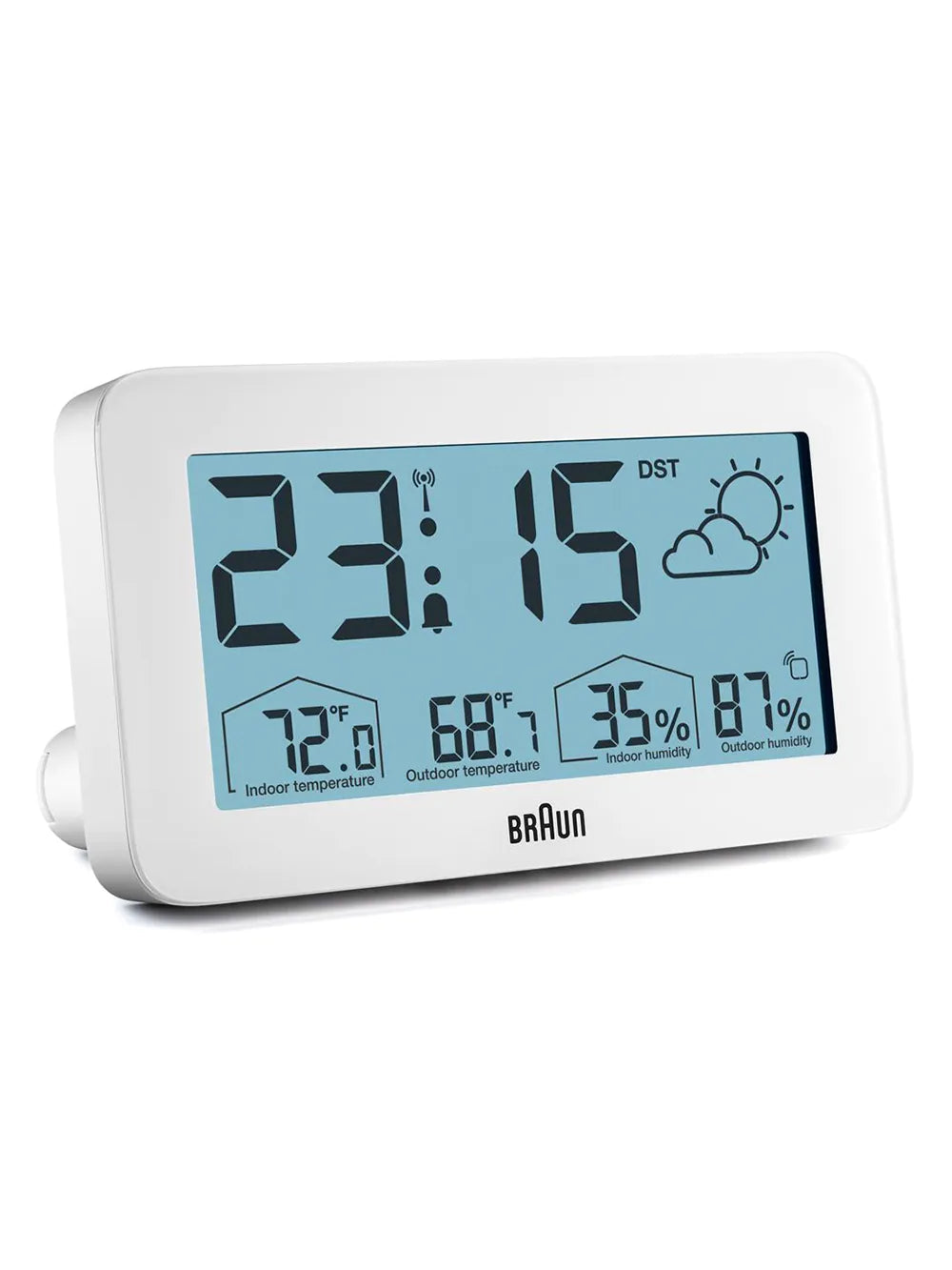 Braun BC13WP-DCF digital radio alarm clock w. weather station