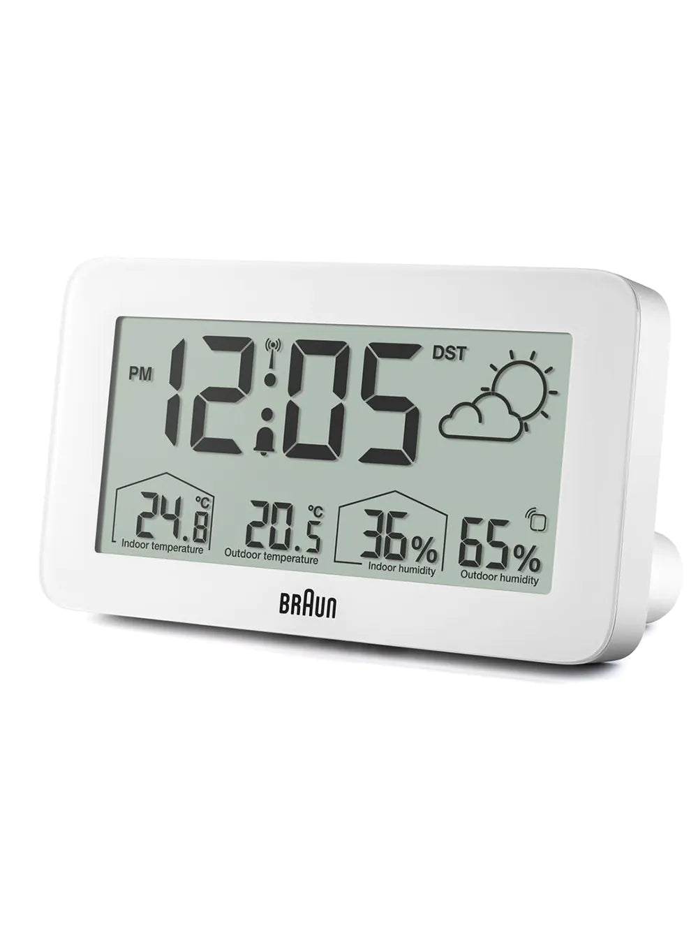Braun BC13WP-DCF digital radio alarm clock w. weather station
