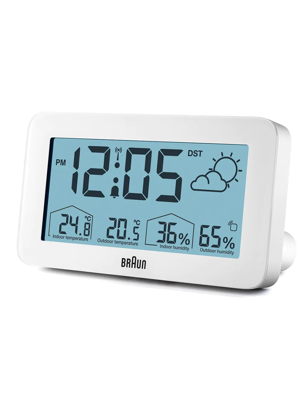 Braun BC13WP-DCF digital radio alarm clock w. weather station