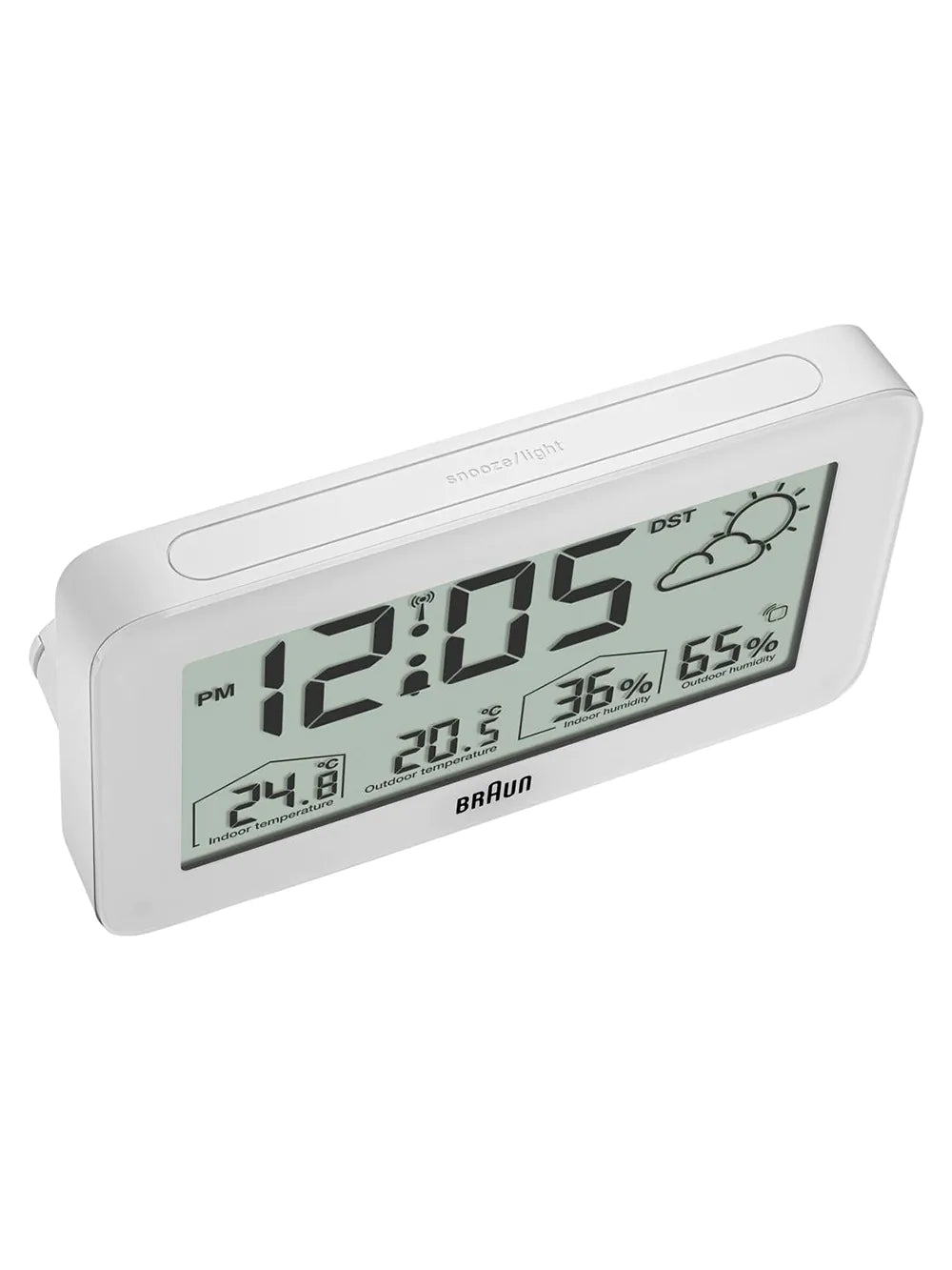 Braun BC13WP-DCF digital radio alarm clock w. weather station