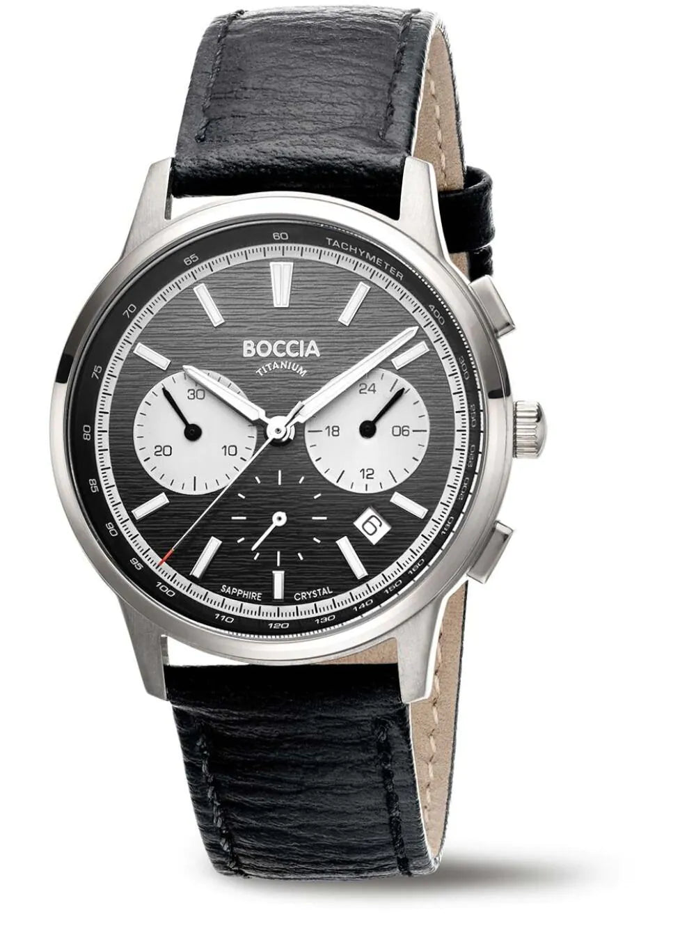 Boccia 3734-01 Mens Watch Titanium Chronograph 40mm 5ATM