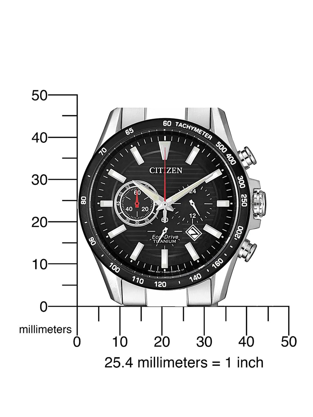 Citizen CA4444-82E Eco-Drive Titanium Chronograph Mens Watch 43mm 10ATM