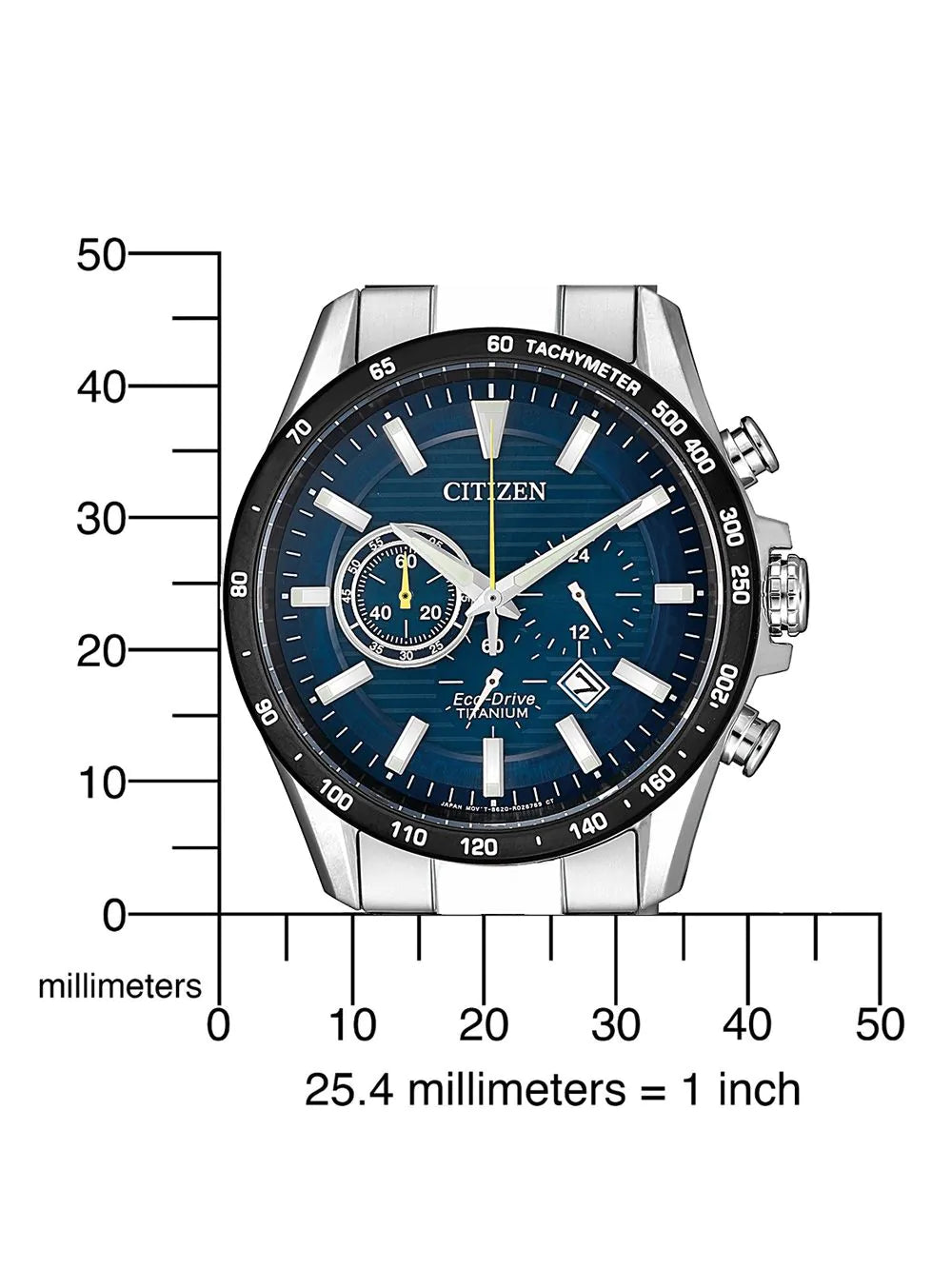 Citizen CA4444-82L Eco-Drive Titanium Chronograph Mens Watch 43mm 10ATM