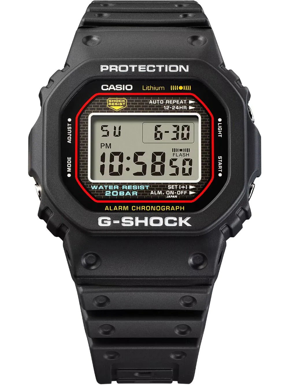 Casio DW-5000R-1AER Mens Watch G-Shock Digital Chronograph 43mm 20ATM