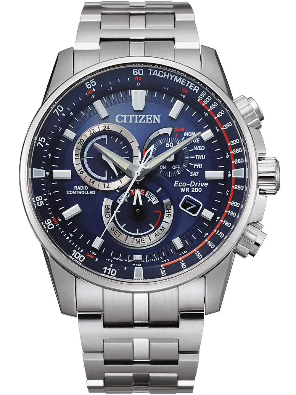 Citizen CB5880-54L Eco-Drive radio-controlled Chronograph Mens Watch 43mm 20ATM