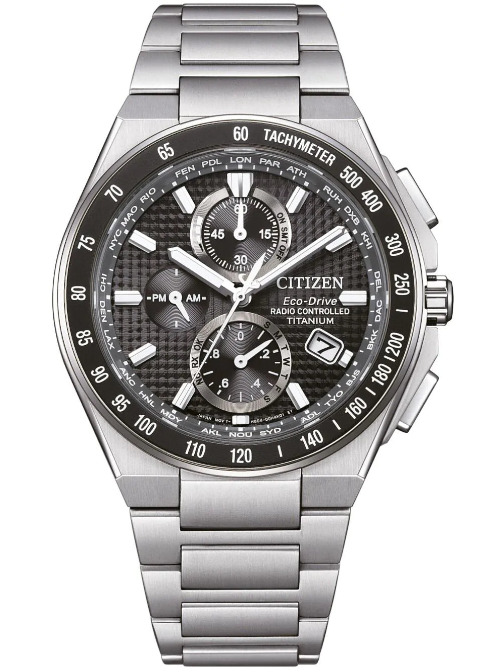 Citizen AT8390-55E Mens watch Eco-Drive Super Titanium Chronograph Solar 41mm 10ATM