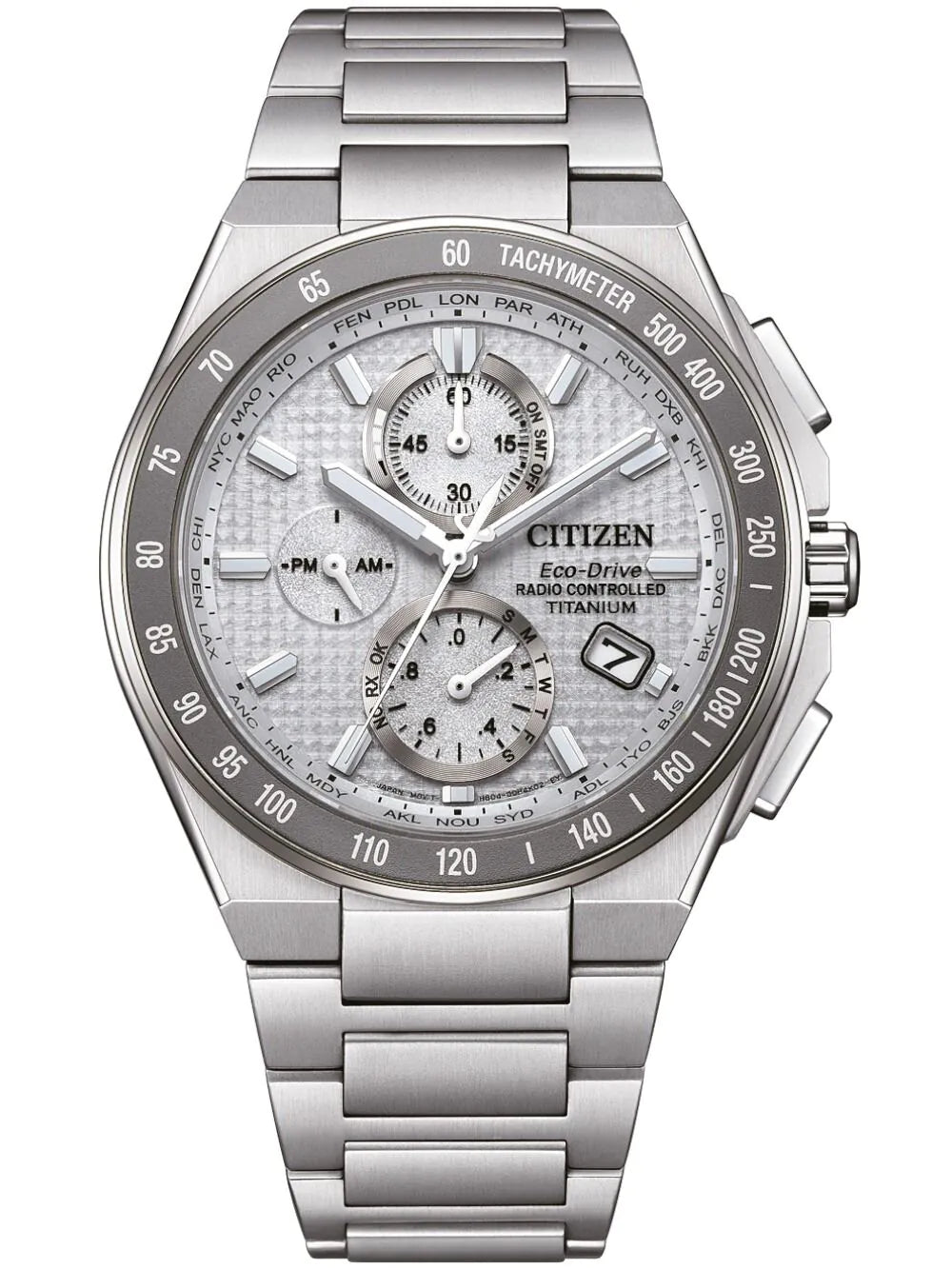 Citizen AT8391-52H Mens watch Eco-Drive Super Titanium Chronograph Solar 41mm 10ATM