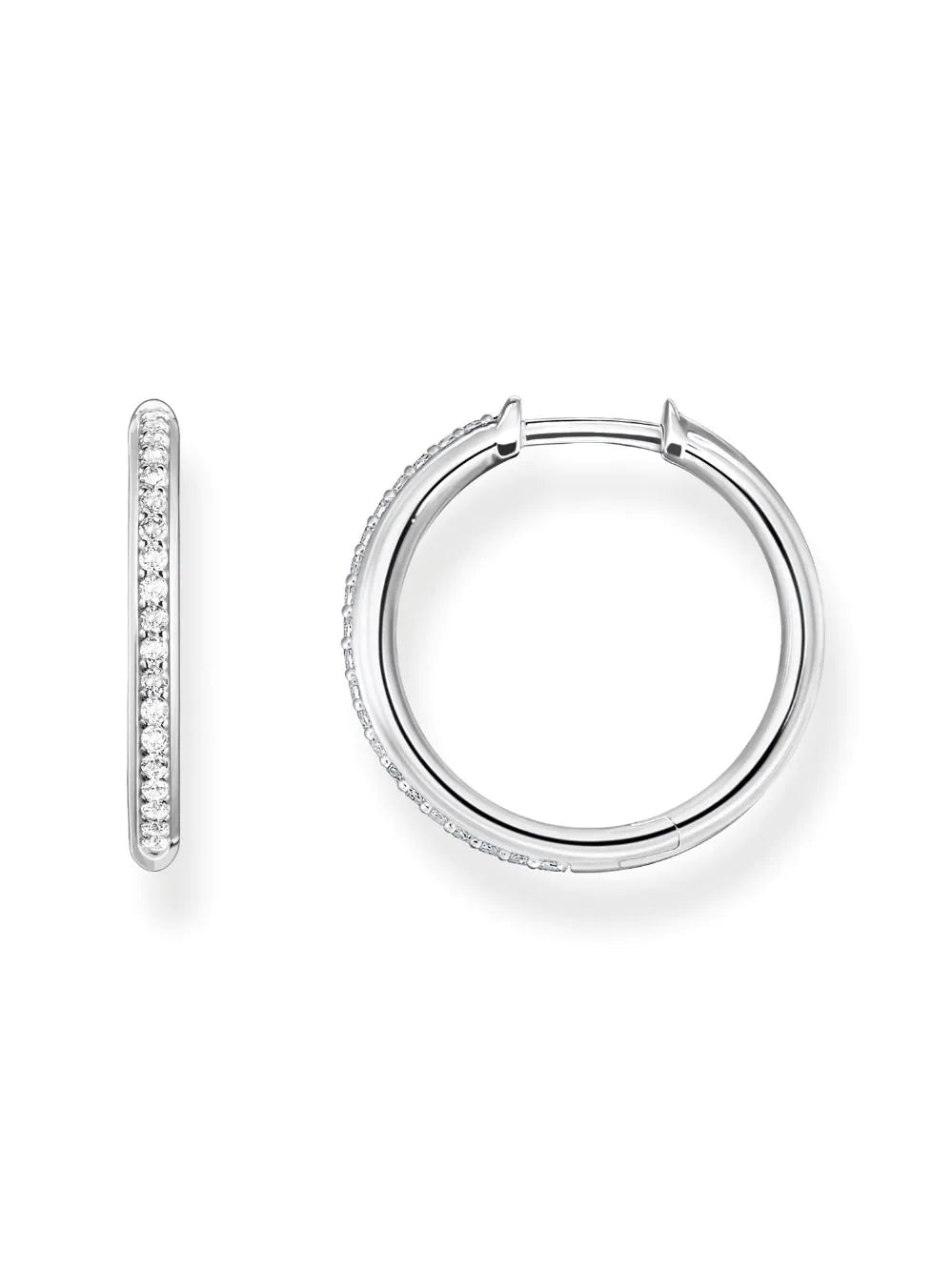 Thomas Sabo CR673-051-14 Silver Hoop Earrings Pavé Silver 20,0 mm Ladies