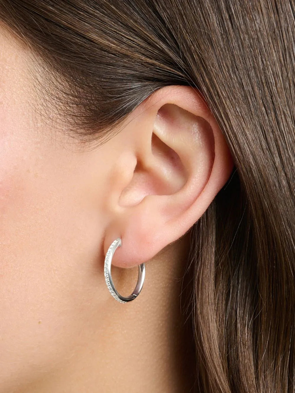 Thomas Sabo CR673-051-14 Silver Hoop Earrings Pavé Silver 20,0 mm Ladies