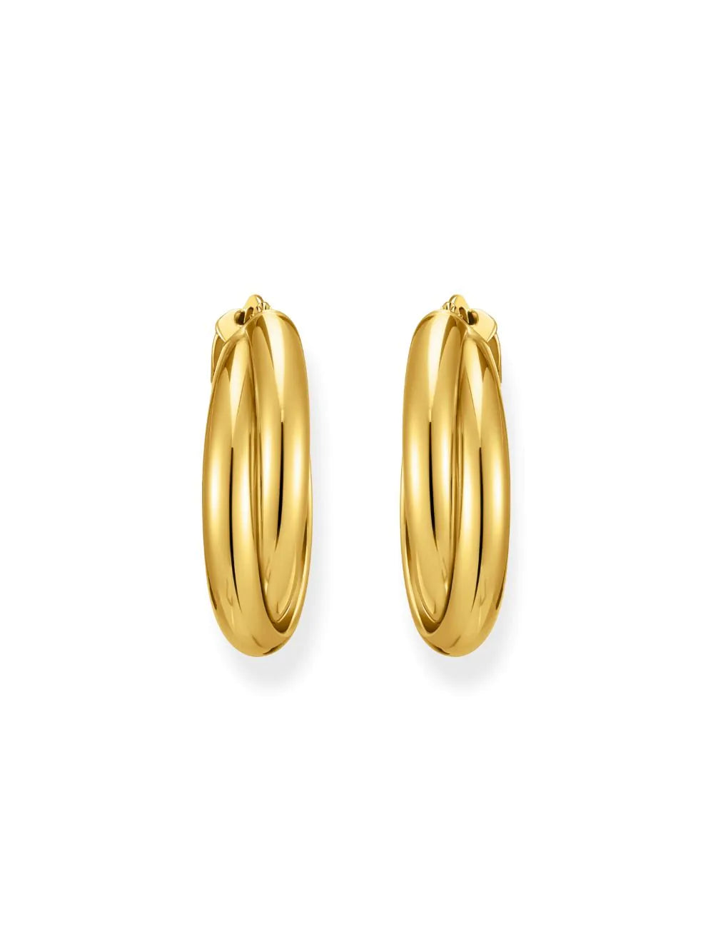 Thomas Sabo CR738-413-39 Bold - Gold-plated Hoop Earrings 27,0 mm Intertwined design Ladies