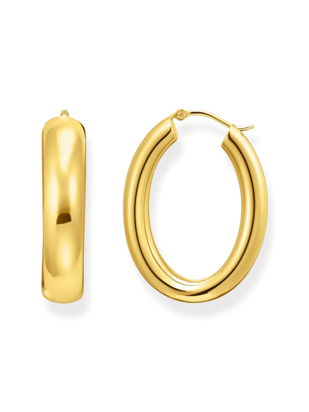 Thomas Sabo CR739-413-39 Bold - Gold-plated Chunky Hoop Earrings 34,2 mm Ladies