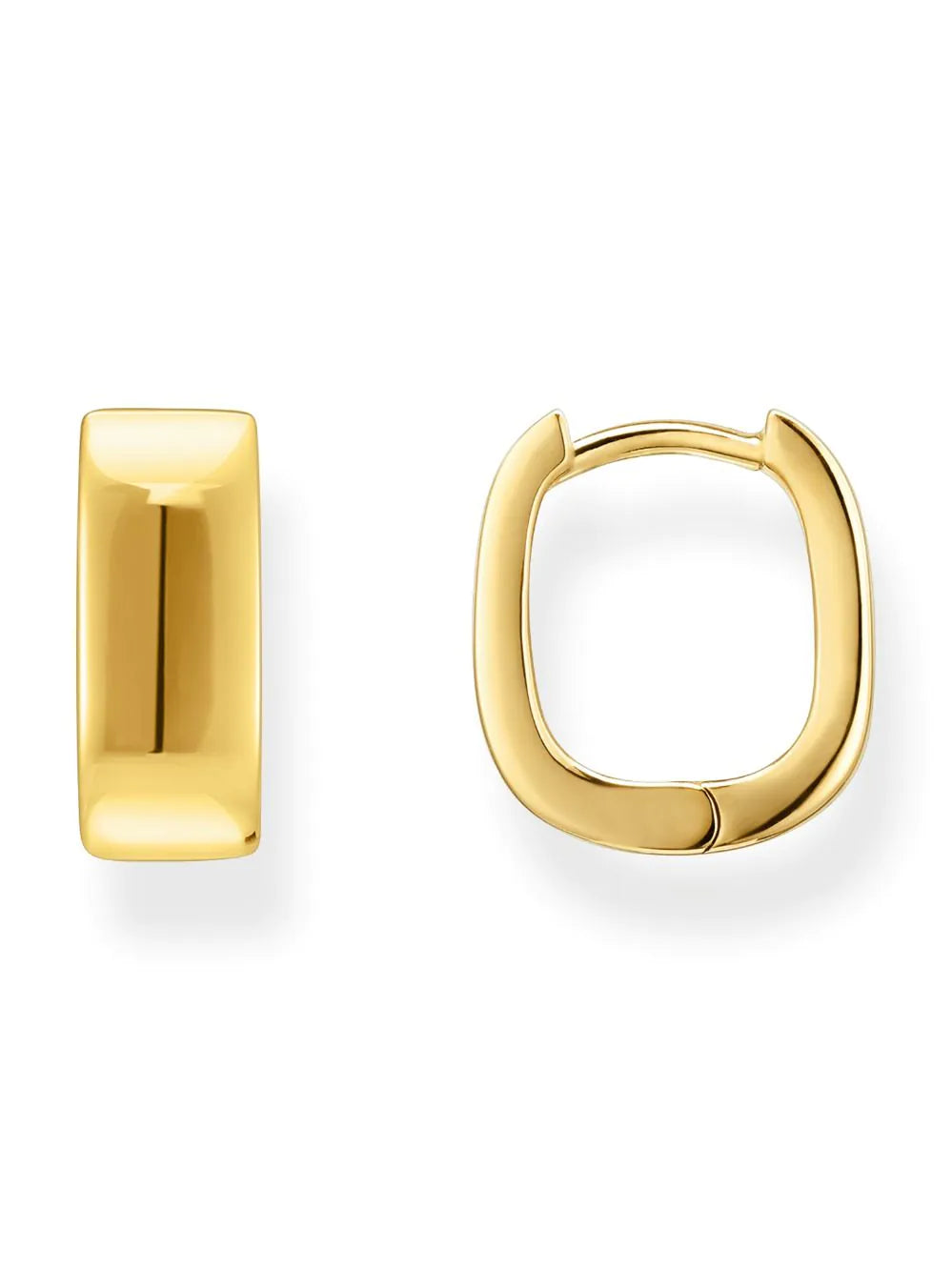 Thomas Sabo CR743-413-39 Bold - Gold-plated Square Hoop Earrings 13,4 mm Ladies