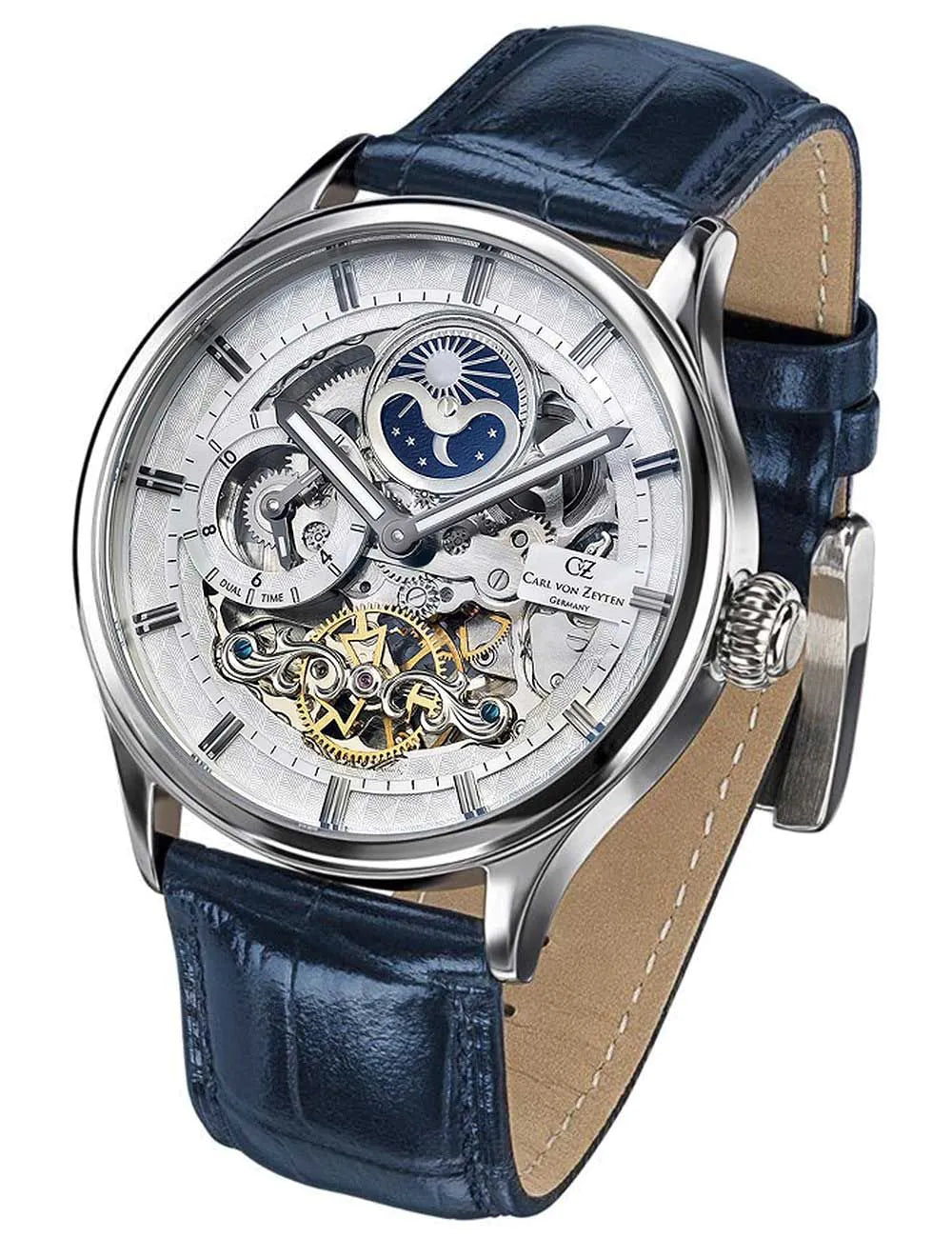 Carl von Zeyten CVZ0008WHS Neustadt automatic dual-time 46mm 3ATM