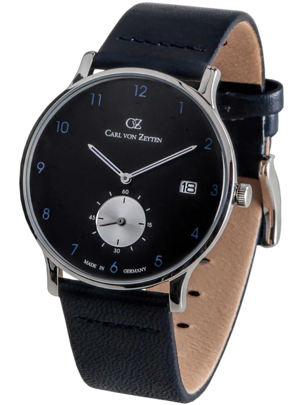 Carl von Zeyten CVZ0018BKBL Mens Watch Furtwangen 42mm 3ATM