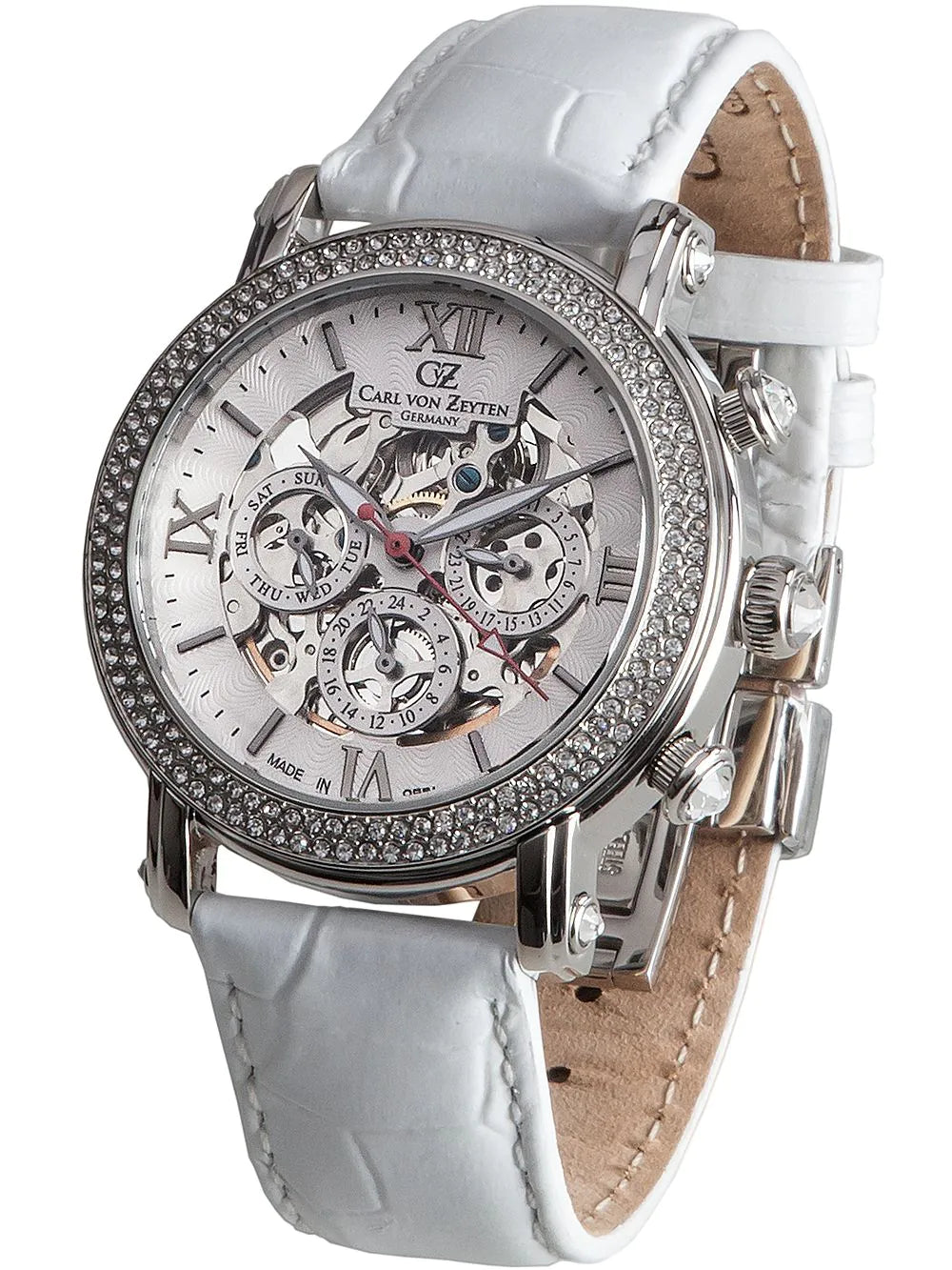 Carl von Zeyten CVZ0062WHS Kniebis Automatic Ladies Watch 40mm 5ATM