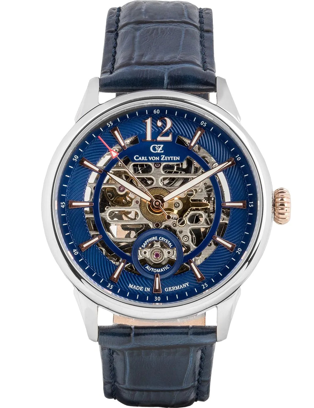 Carl von Zeyten CVZ0080BLRS Mens Watch Schramberg Automatic Limited Edition 43mm 5ATM