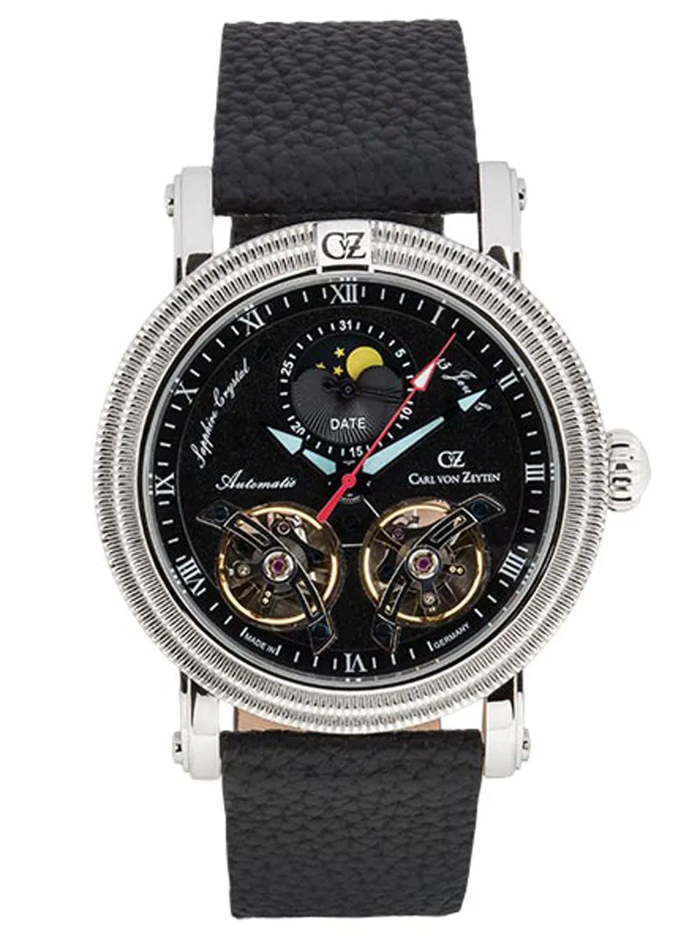 Carl von Zeyten CVZ0085BKS Mens Watch Schauinsland Automatic Limited 46mm 5ATM