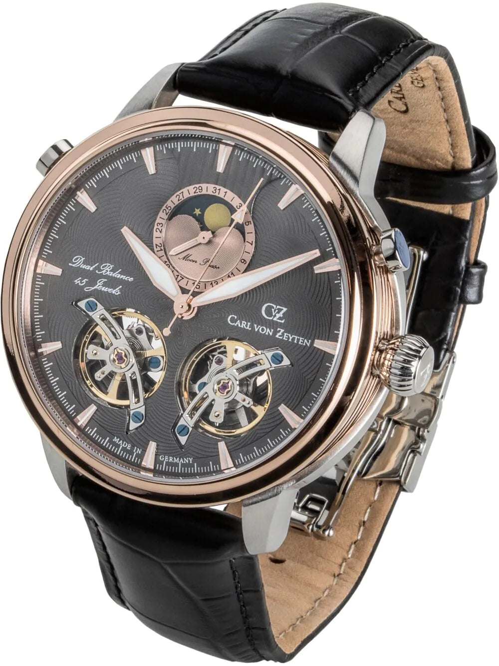 Carl von Zeyten CVZ0060RGU Mens Watch Durbach Automatic Limited Edition 45mm 3ATM