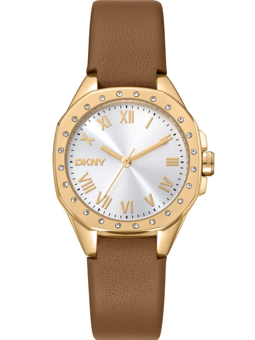 DKNY DK1L013L0025 Ladies Watch Brooklyn Mini Light Brown 30mm 5ATM