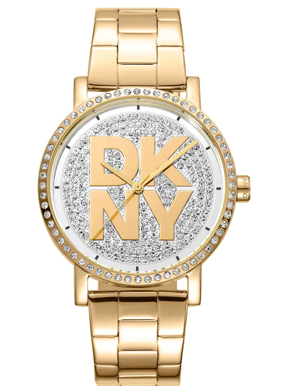 DKNY DK1L035M0215 Ladies Watch Soho Logo Gold 36mm 5ATM