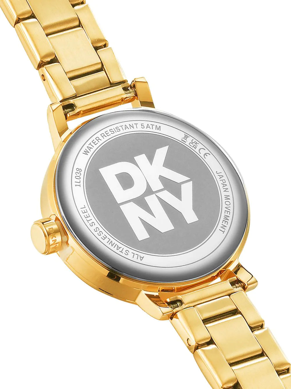 DKNY DK1L038M0055 Ladies Watch Soho Glitz Gold 30mm 5ATM