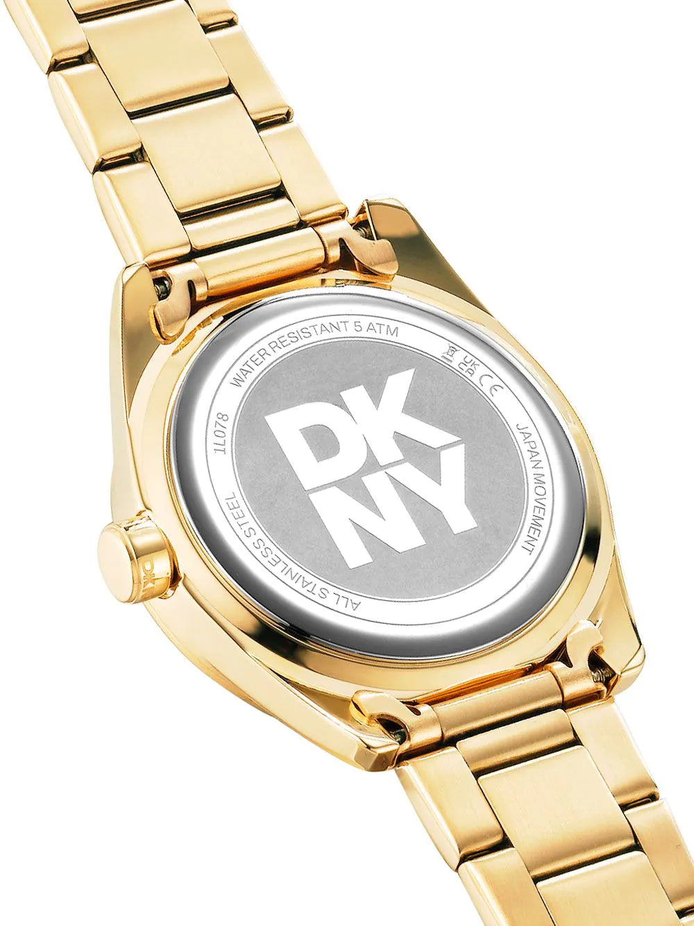DKNY DK1L078M0025 Ladies Watch Chambers Multi Glitz Gold 36mm 5ATM