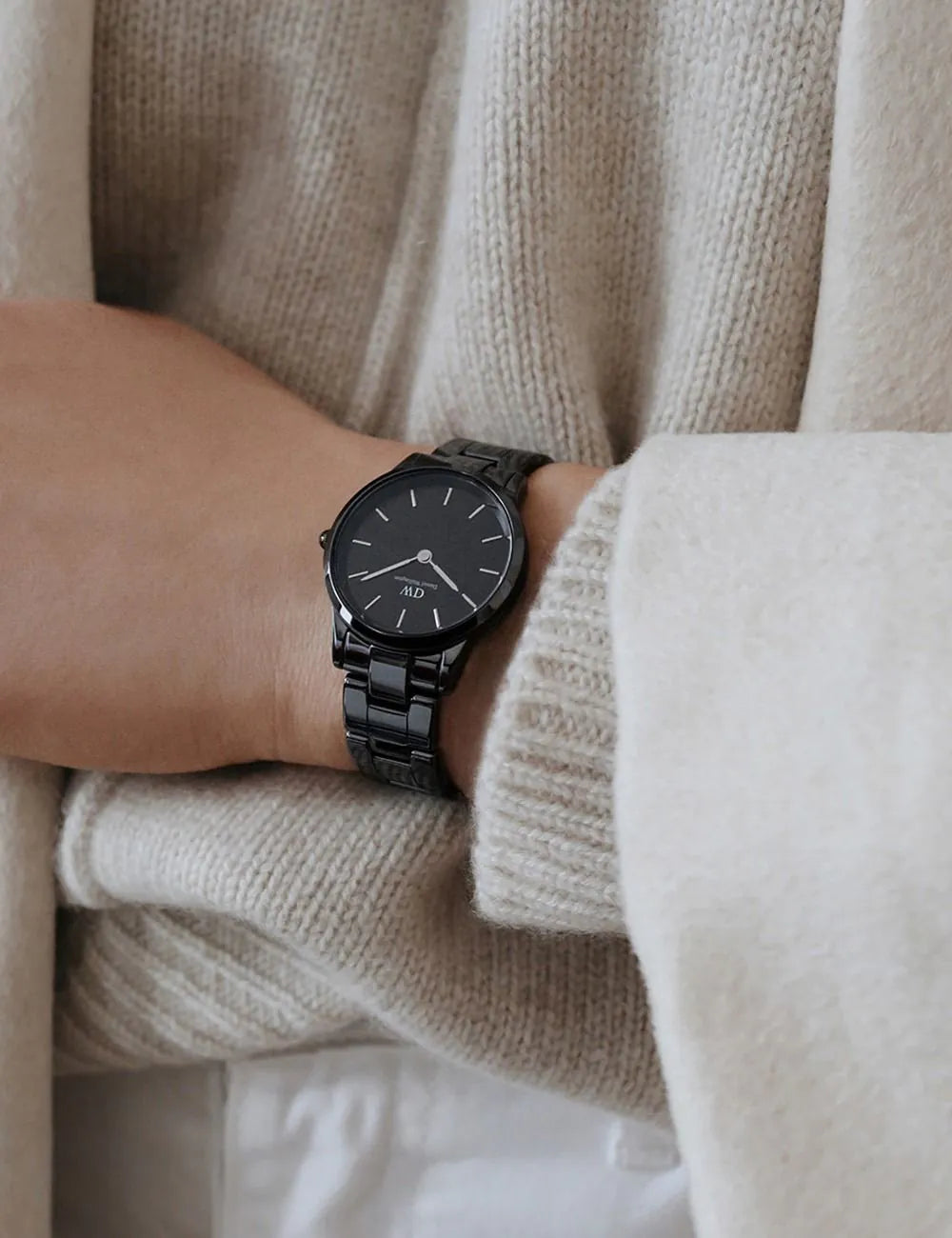 Daniel Wellington DW00100414 Ladies Watch Iconic Link Ceramic 32mm 3ATM