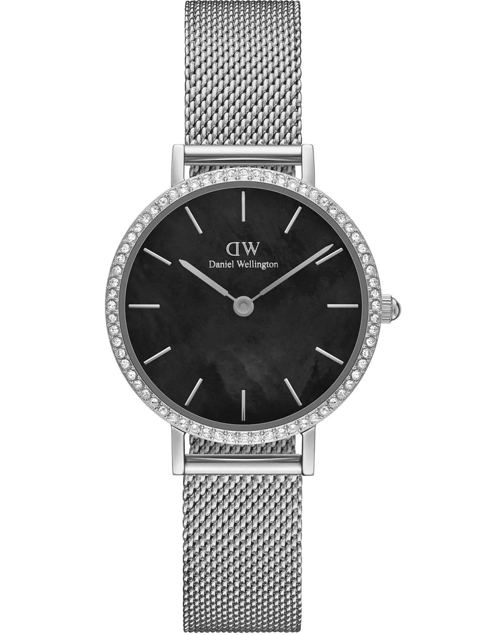 Daniel Wellington DW00100661 Ladies Watch Petite Lumine Bezel Sterling Black 28mm 3ATM