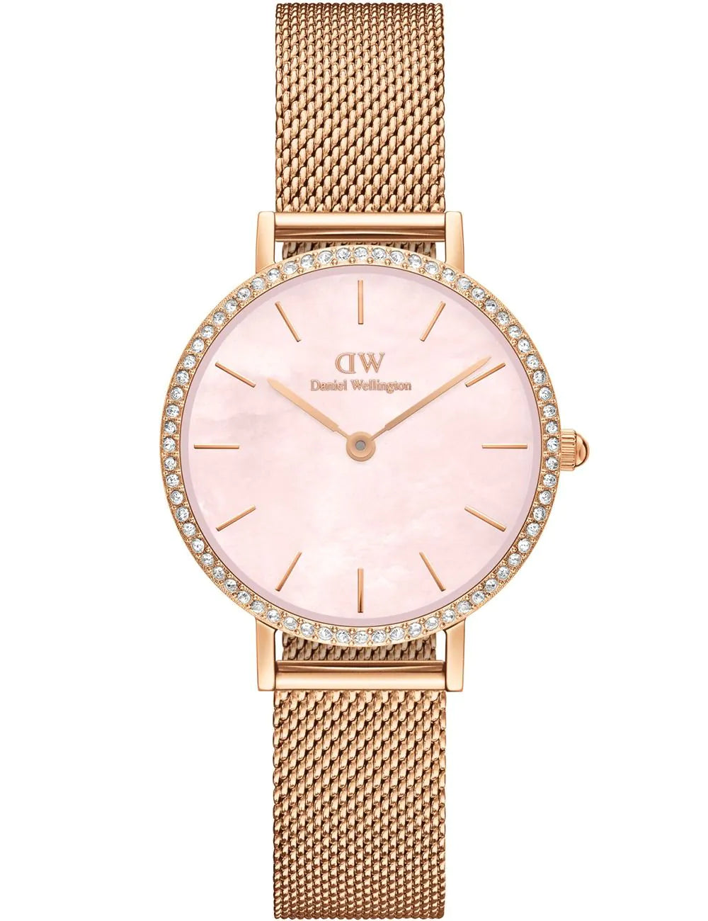 Daniel Wellington DW00100663 Ladies Watch Petite Lumine Bezel Melrose Pink 28mm 3ATM