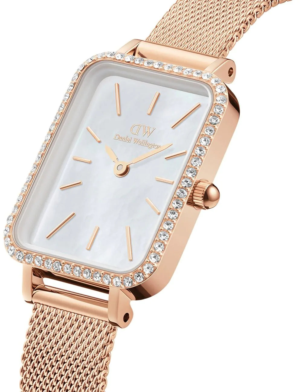 Daniel Wellington DW00100674 Ladies Watch Quadro Lumine Bezel Melrose 26mm 3ATM