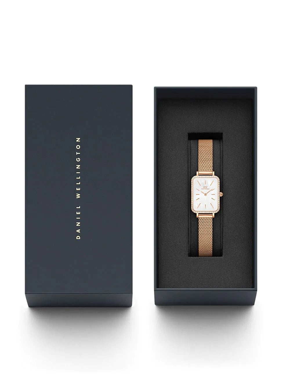 Daniel Wellington DW00100674 Ladies Watch Quadro Lumine Bezel Melrose 26mm 3ATM