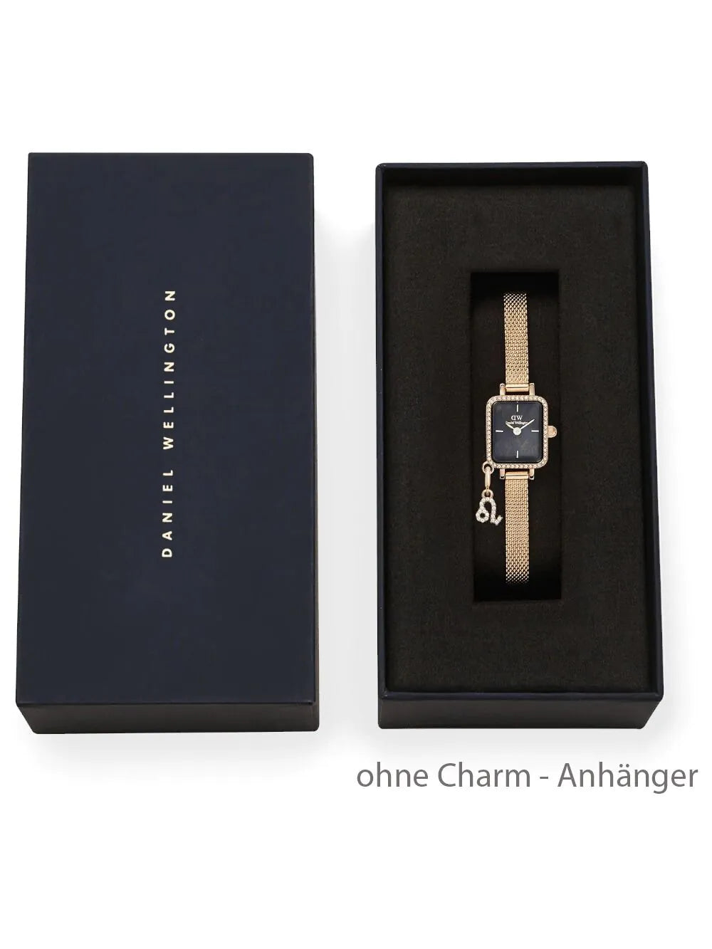 Daniel Wellington DW00100752 Ladies Watch Quadro Mini Charm Bezel 18mm 3ATM