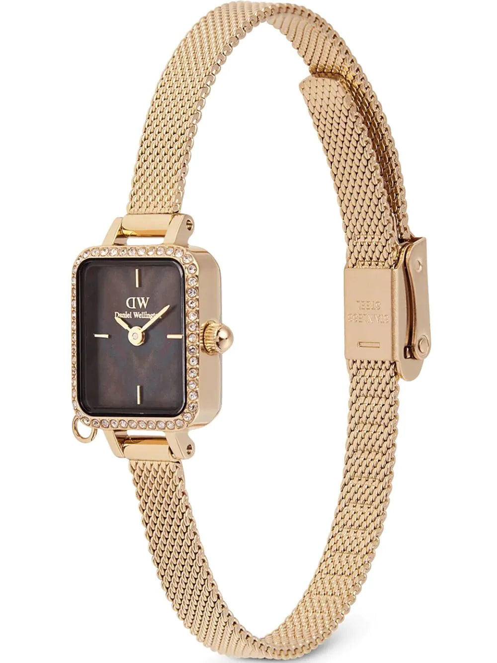 Daniel Wellington DW00100752 Ladies Watch Quadro Mini Charm Bezel 18mm 3ATM