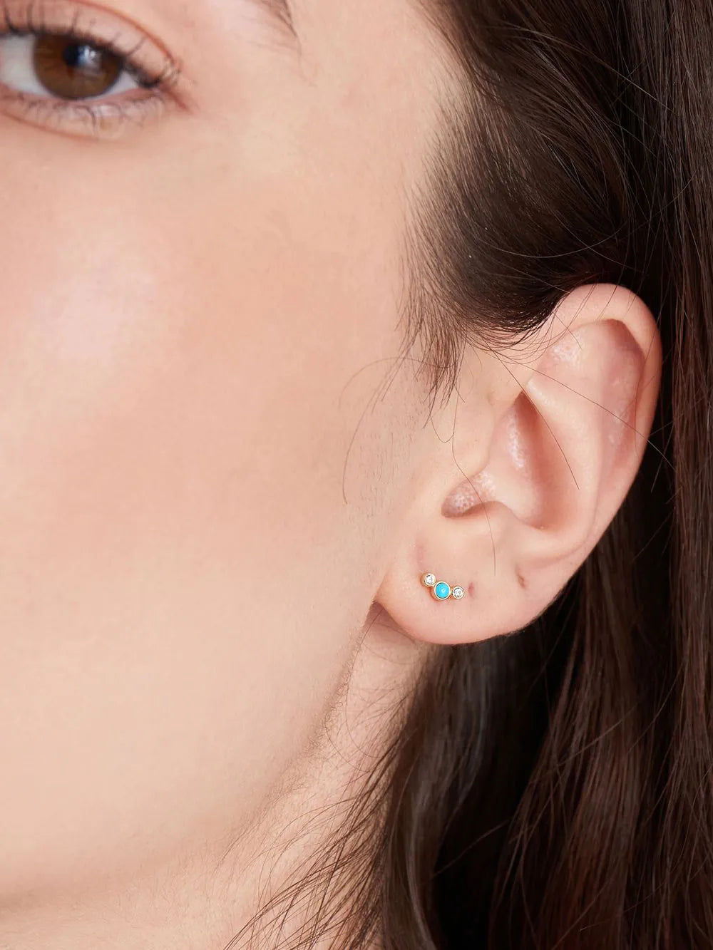 ANIA HAIE Ear Studs Terquoise & Sapphire Gold 14K EAU001-11YG
