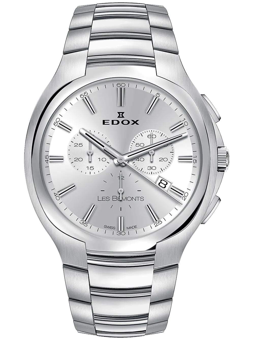 Edox 10239-3-AIN Les Bemonts Chronograph Mens Watch 42mm 3ATM