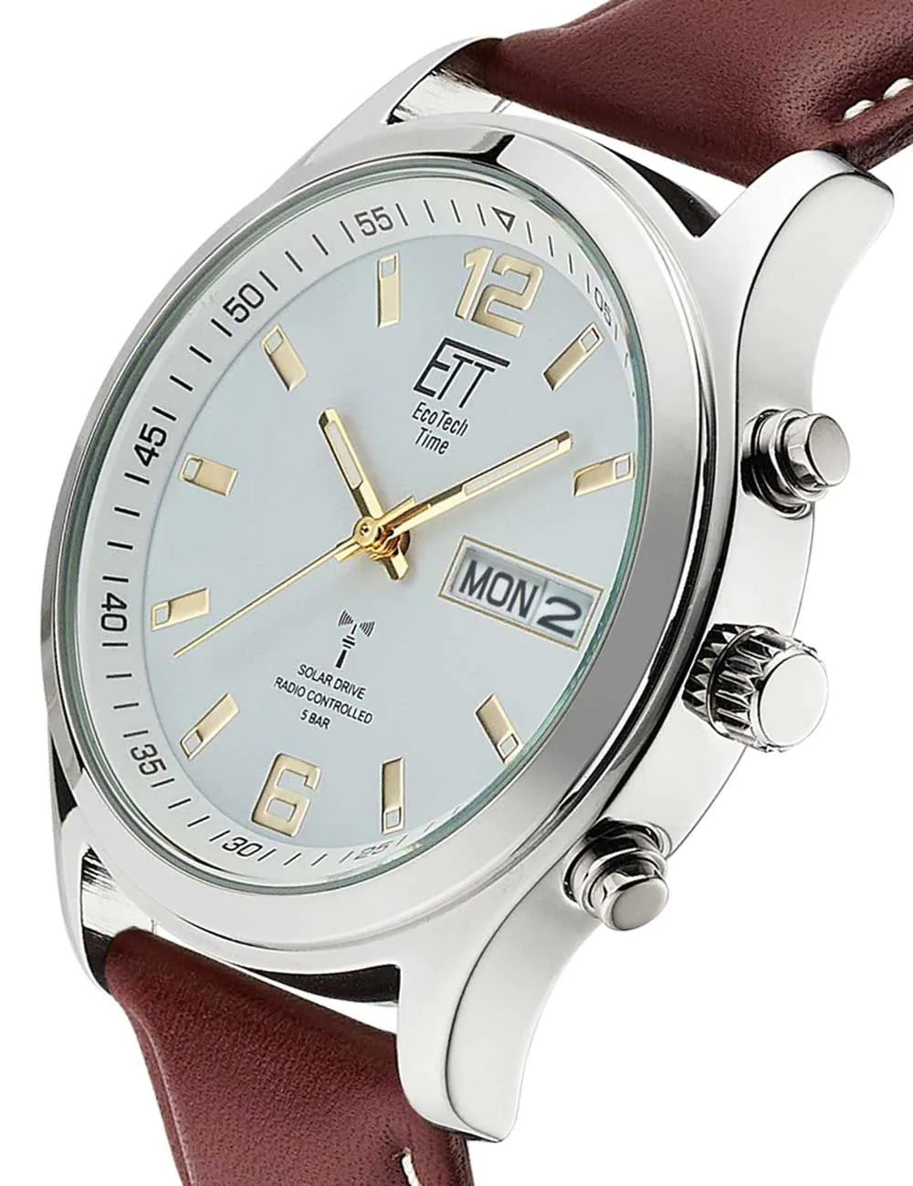 ETT EGS-11248-12L Solar Drive Radio Controlled Gobi Men's 40mm 5ATM