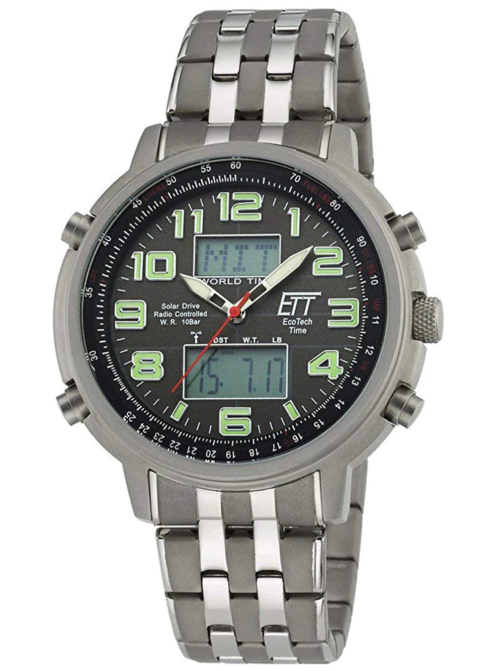 ETT EGS-11302-22M Solar Drive Radio Controlled Hunter II Chrono 48mm 10ATM