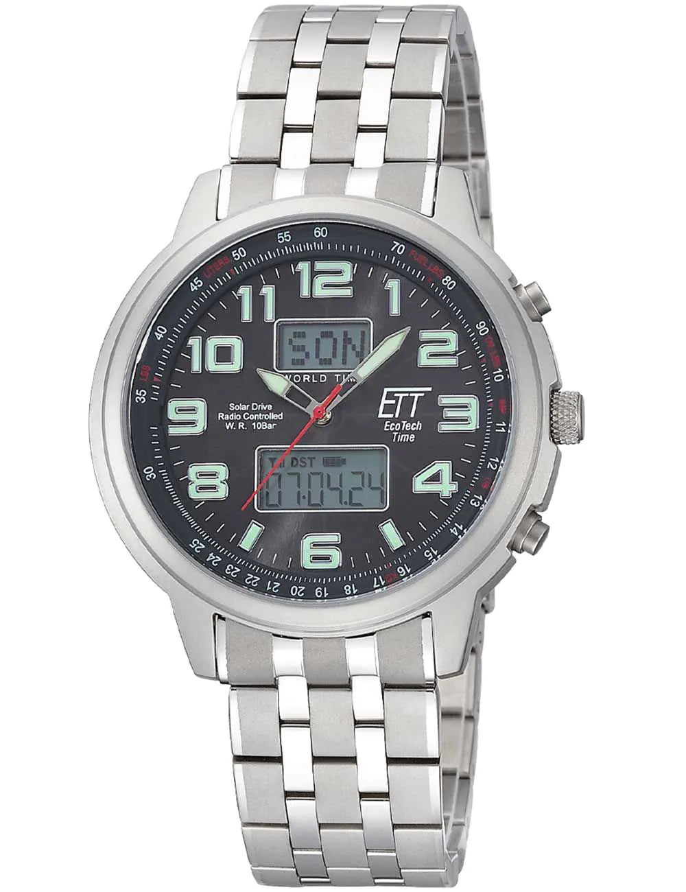 ETT EGS-11302-22M Solar Drive Radio Controlled Hunter II Chrono 48mm 10ATM