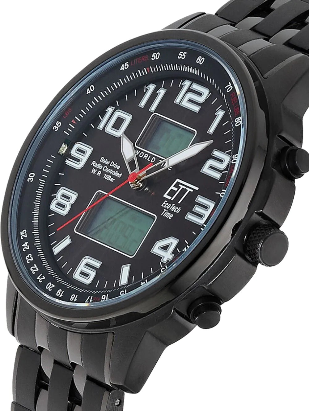 ETT Eco Tech Time EGS-11736-22M Mens Watch Solar Drive Radio-controlled 48mm 10ATM