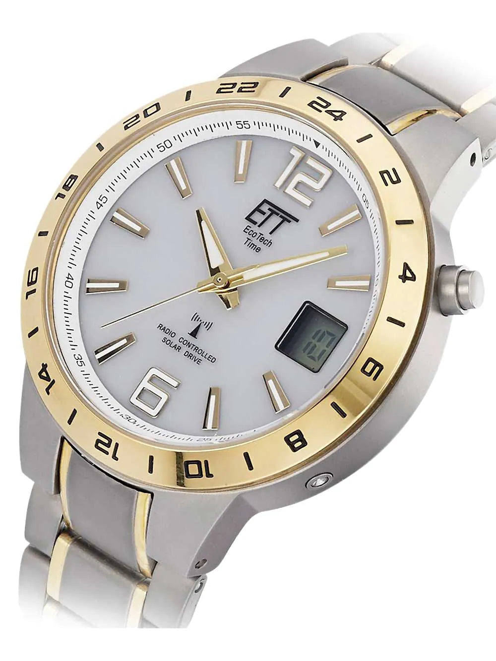 ETT EGT-11410-40M men`s solar titanium radio controlled watch 40mm 5ATM