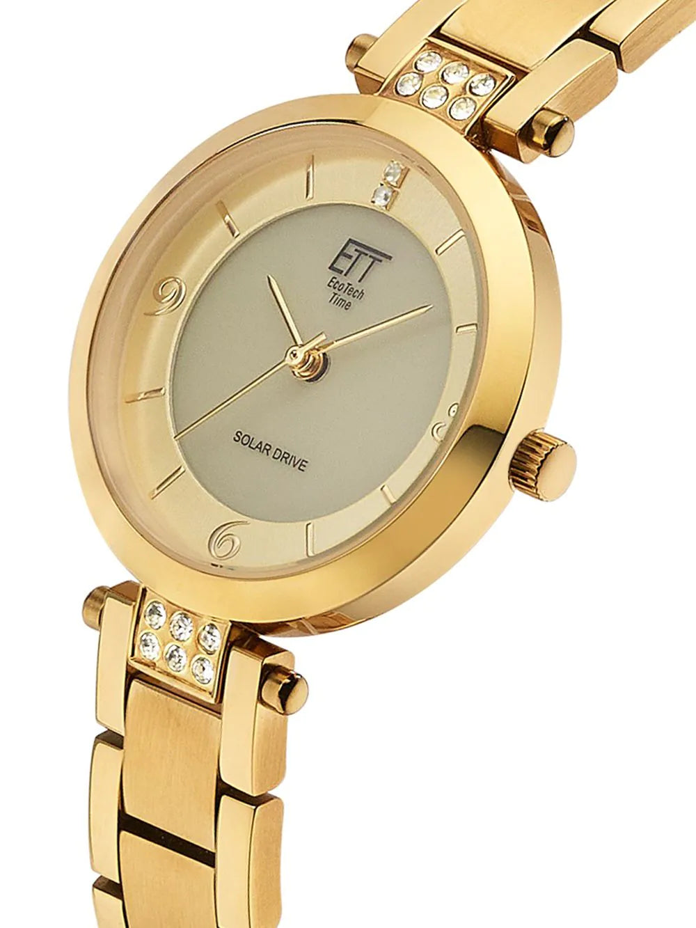 ETT ELS-12141-62M Diamond Lady Solar Drive Ladies Watch 30mm 5ATM