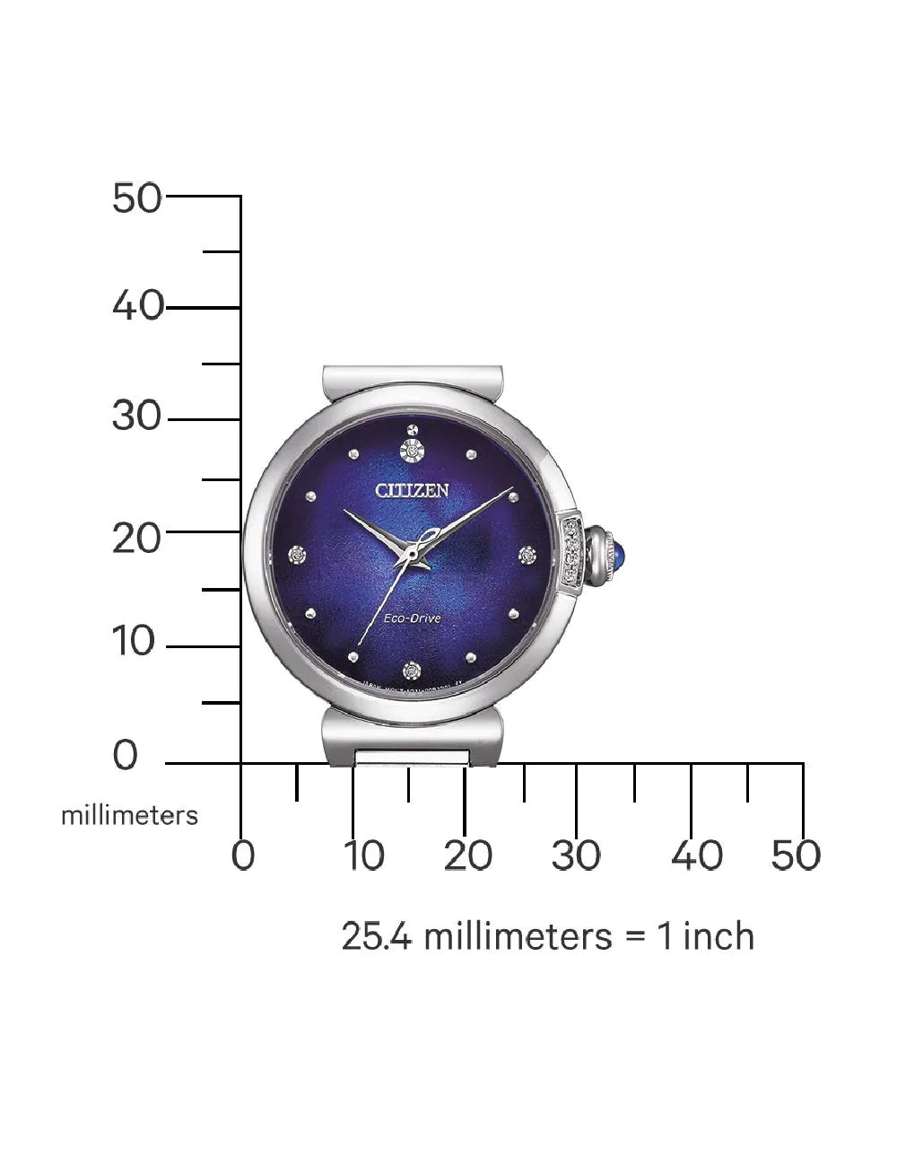 Citizen EM1060-87L Ladies Watch Collection Unite with Blue Eco Drive 30mm 5ATM