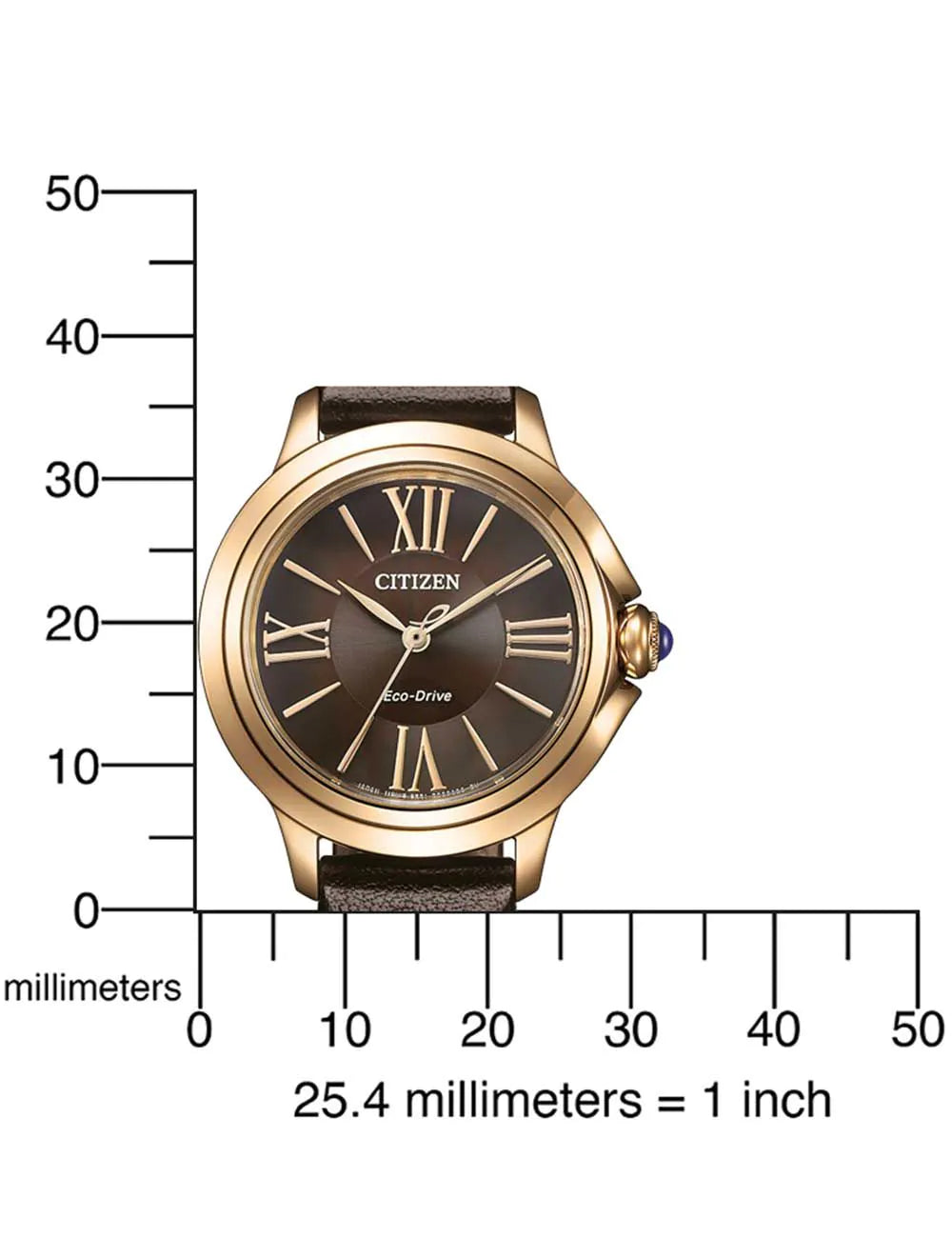 Citizen EM1163-09X Ladies Watch Eco-Drive L Ceci 32mm 5ATM