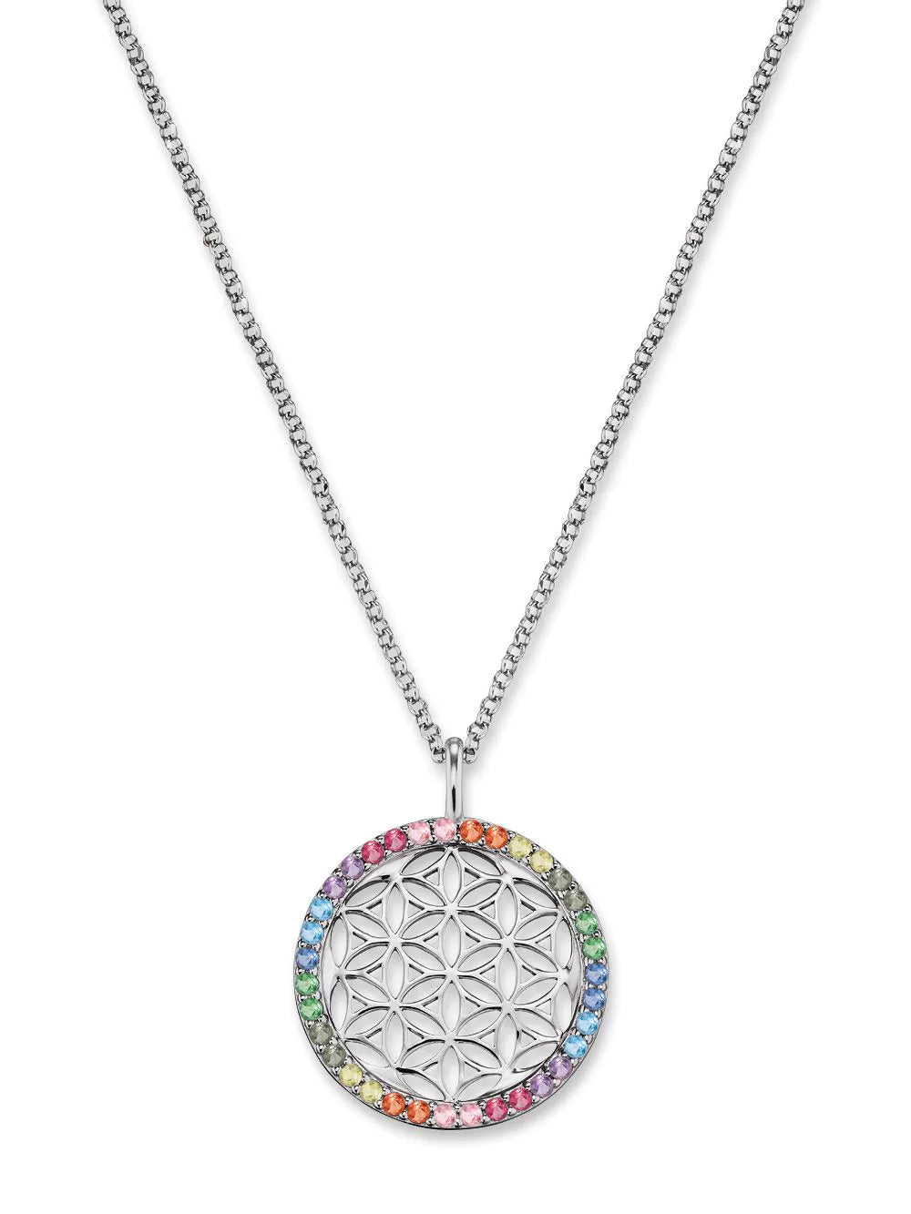 Engelsrufer ERN-LILLIFL-ZIM Flower of Life Ladies Necklace 45cm, adjustable