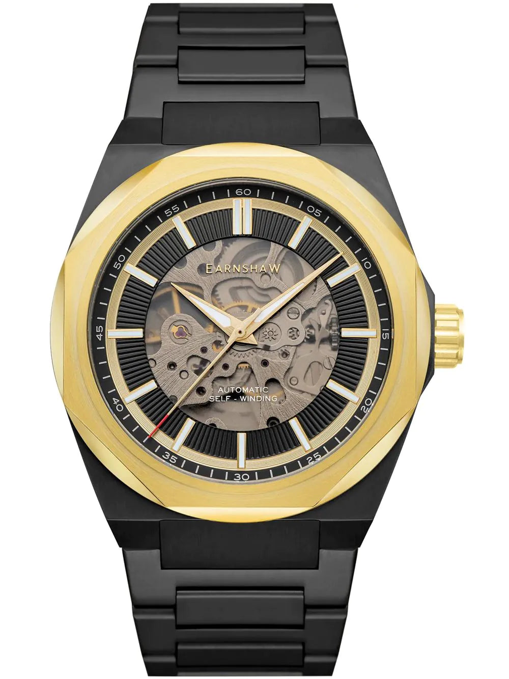 Thomas Earnshaw ES-8182-DD Clark Skeleton Automatic Mens Watch 44mm