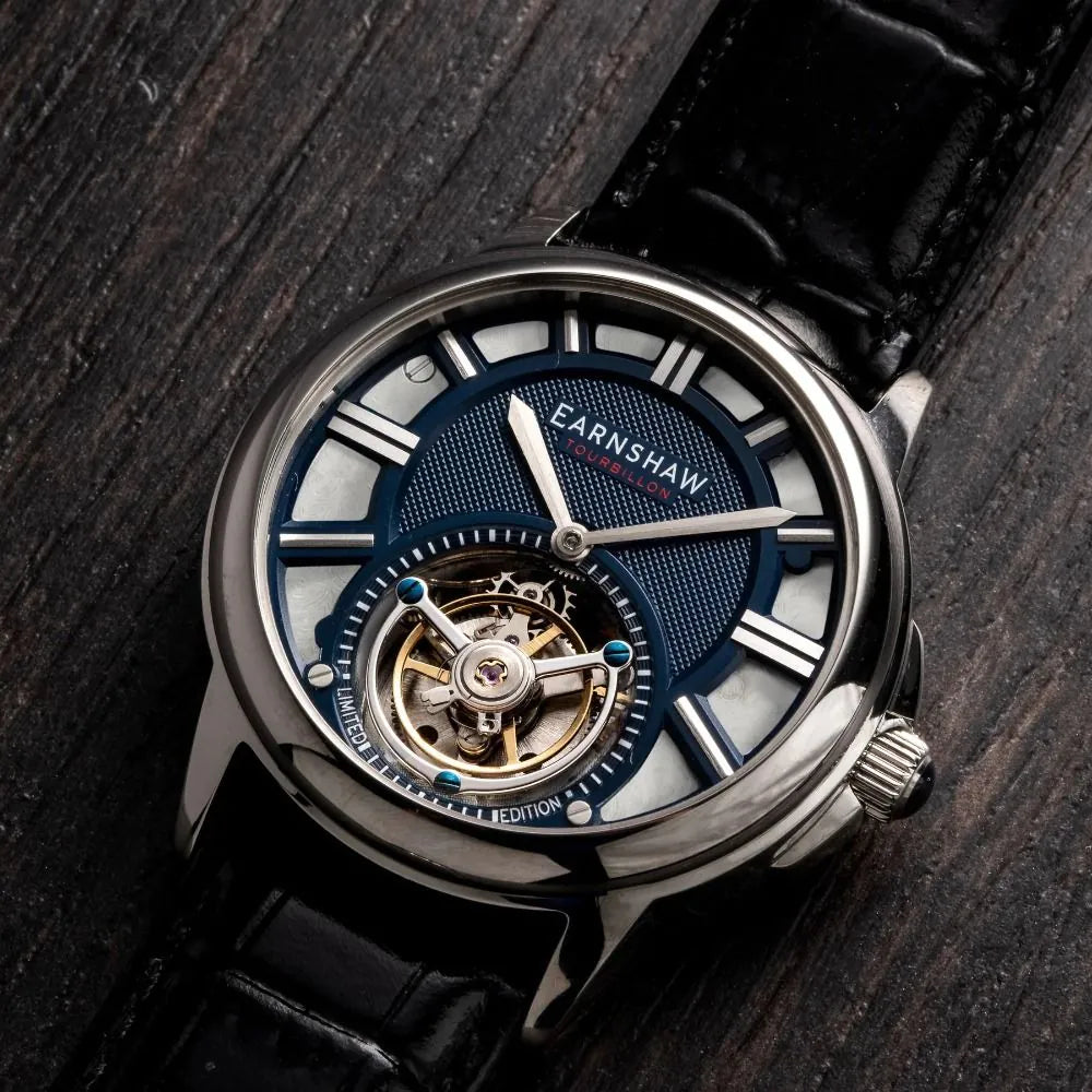 Thomas Earnshaw ES-8239-02 Disraeli Tourbillon Mens Watch 42mm 3ATM