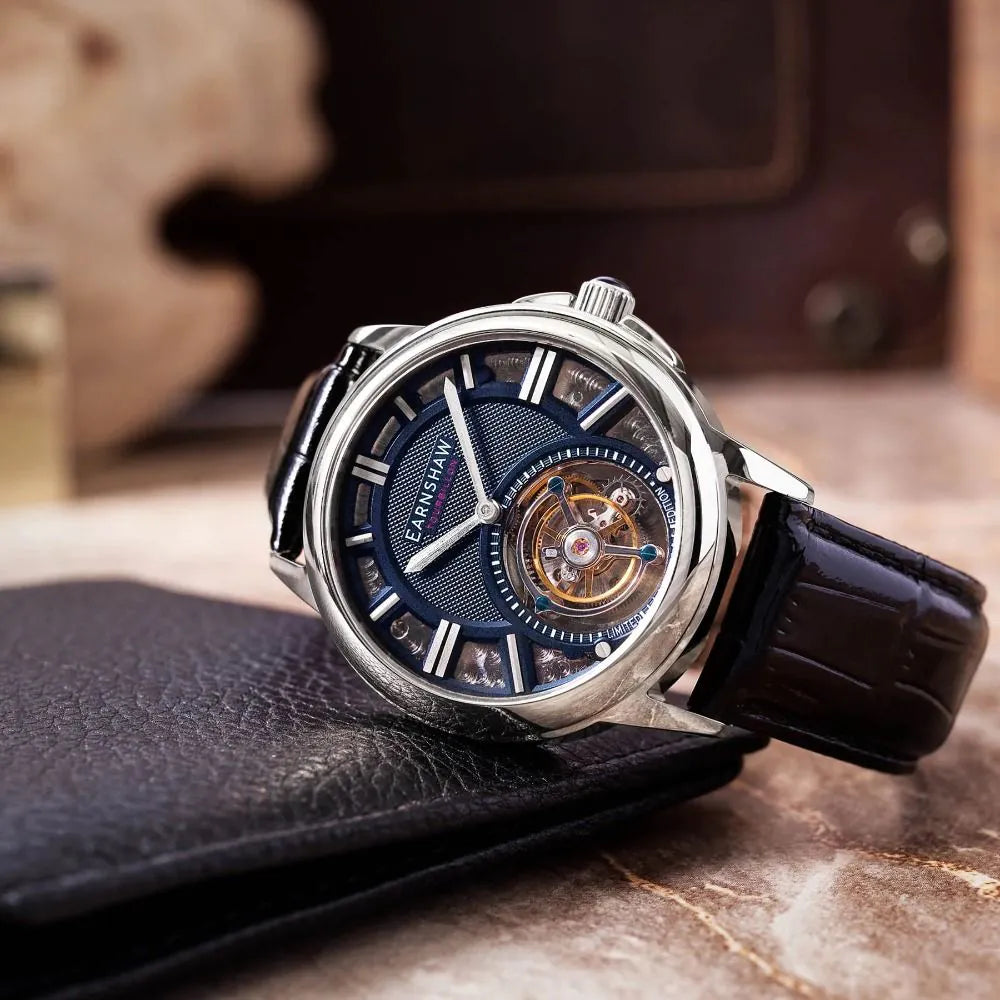 Thomas Earnshaw ES-8239-02 Disraeli Tourbillon Mens Watch 42mm 3ATM