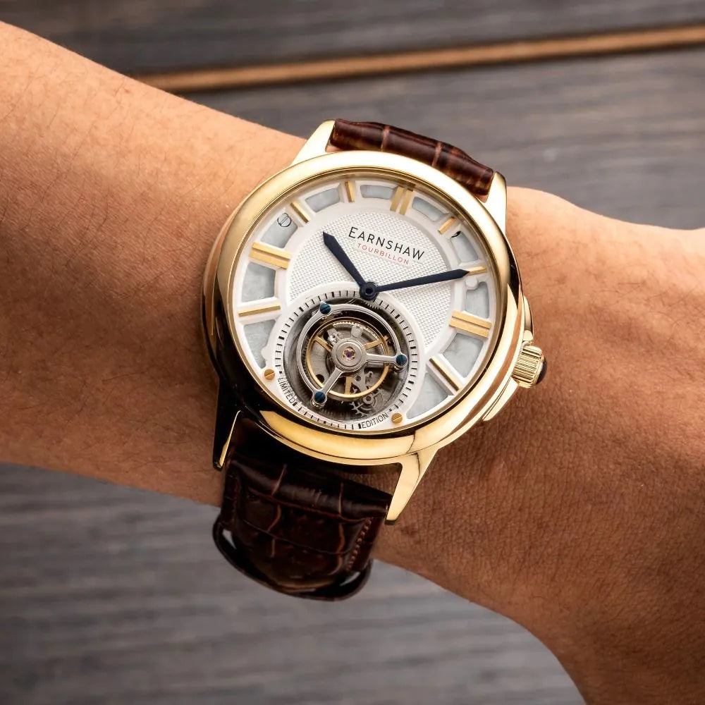 Thomas Earnshaw ES-8239-03 Disraeli Tourbillon Mens Watch 42mm 3ATM