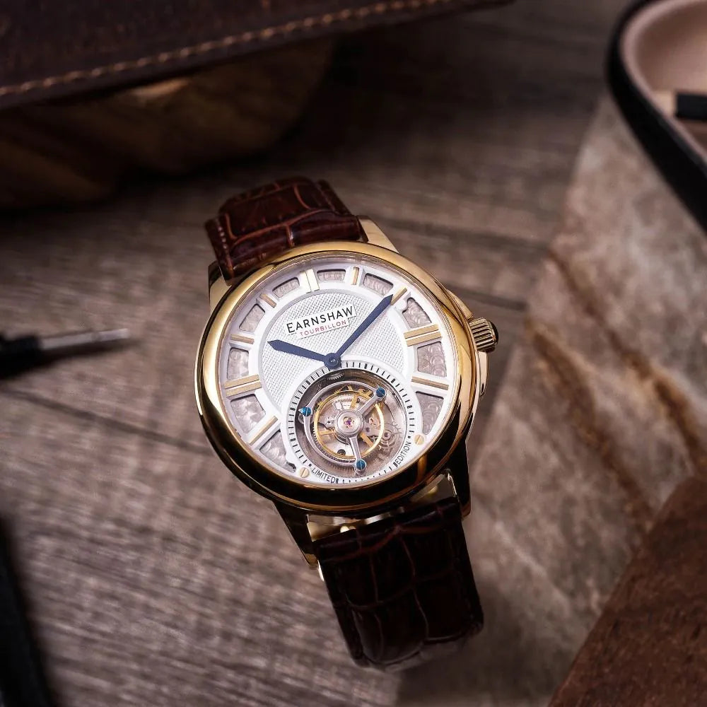 Thomas Earnshaw ES-8239-03 Disraeli Tourbillon Mens Watch 42mm 3ATM